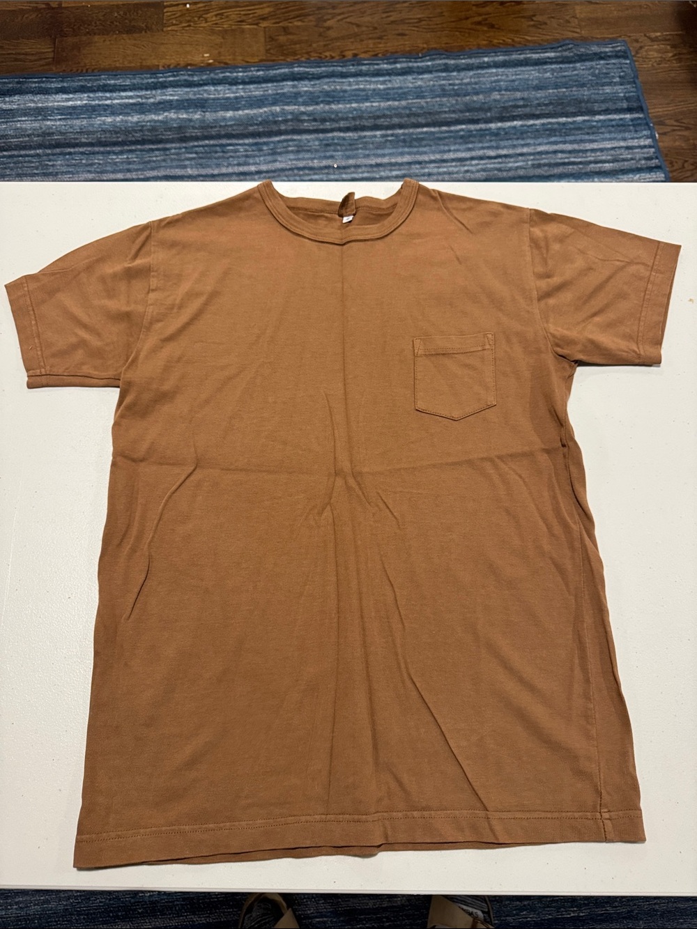 3sixteen Chest-Pocket Tee in Warm Brown